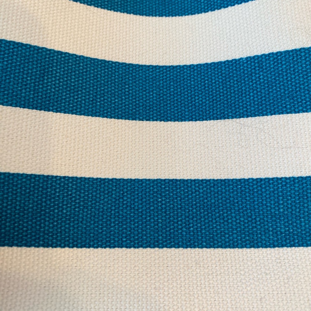 Michael Kors Aqua Blue Striped Hamilton Tote Bag - Picture 3 of 12